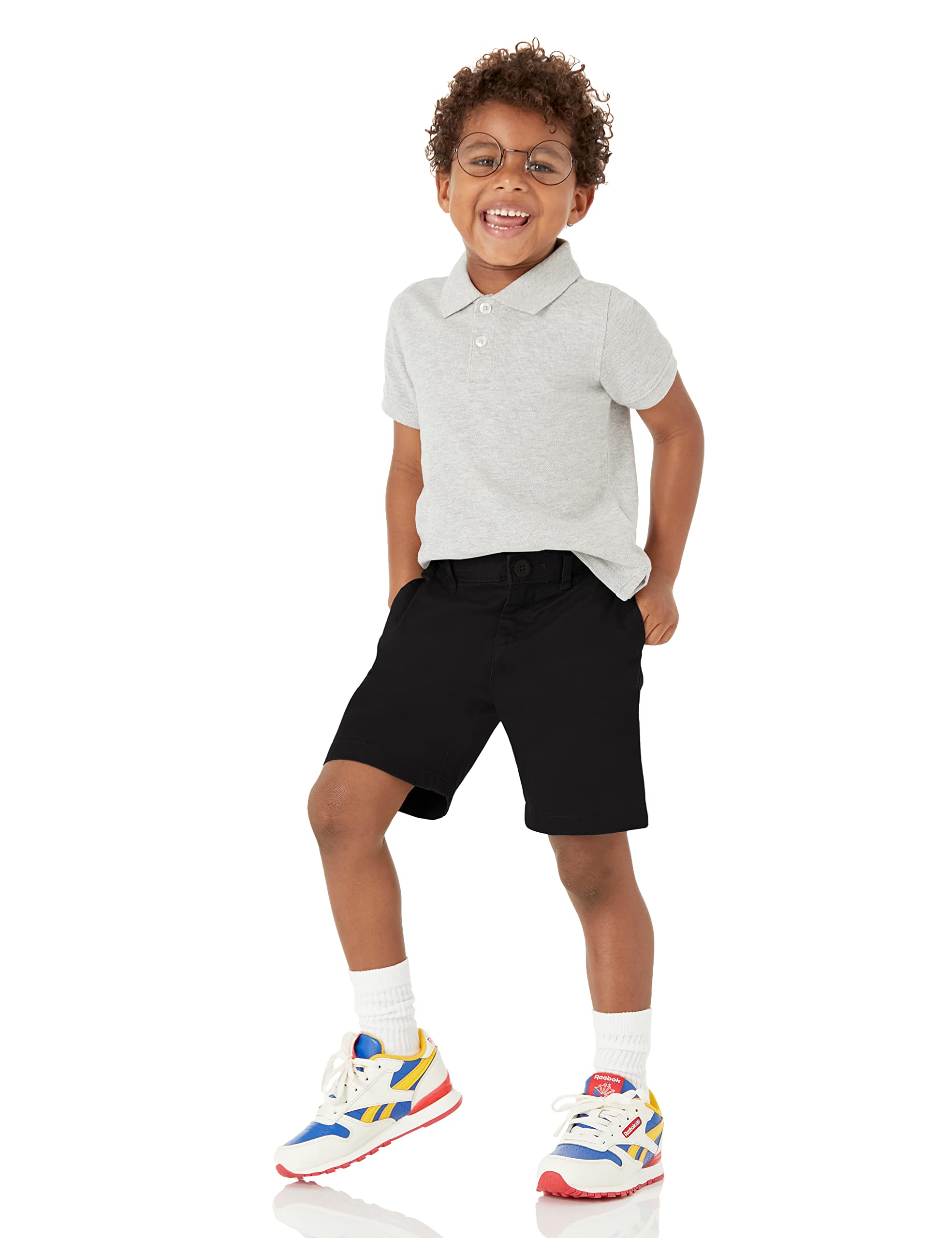 Amazon Essentials Jungen Gewebte Uniform-Shorts mit Flacher Vorderseite (knitterfrei)