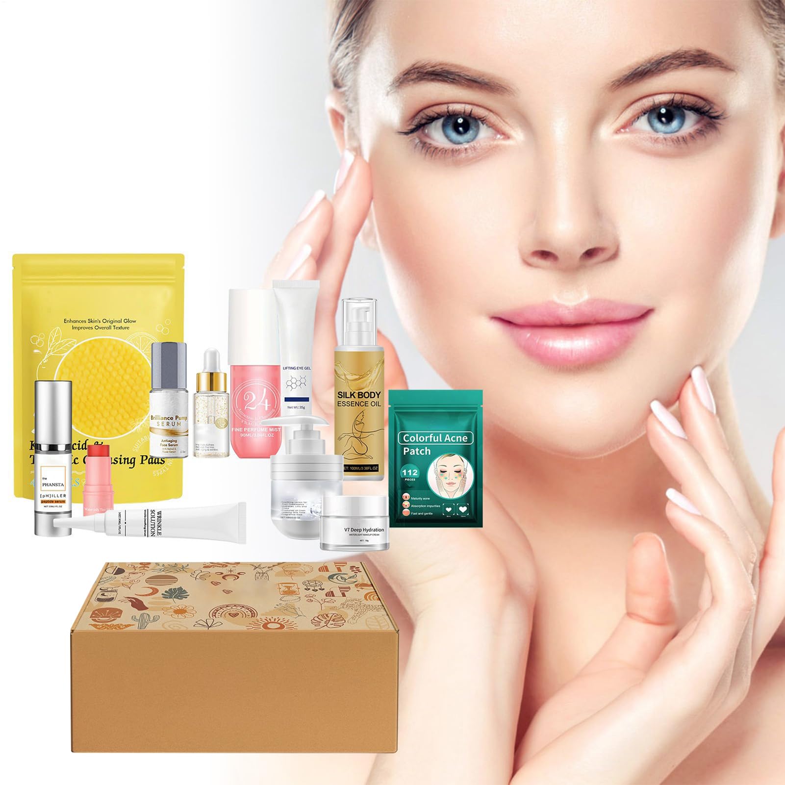 Zestaw do pielęgnacji skóry | Lifting Hydrating Cleansing Face Products | Odżywcze produkty do pielęgnacji skóry twarzy dla kobiet, żony, dziewczyny, mamy, podróży, domu, na przyjęcie urodzinowe