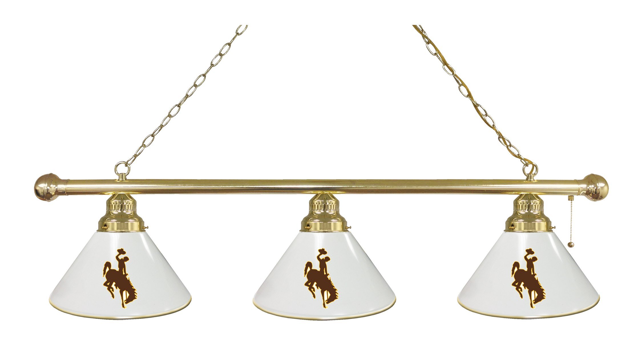 Holland Bar Stool Co. Wyoming 3 Shade Billiard Light with Brass Fixture by The
