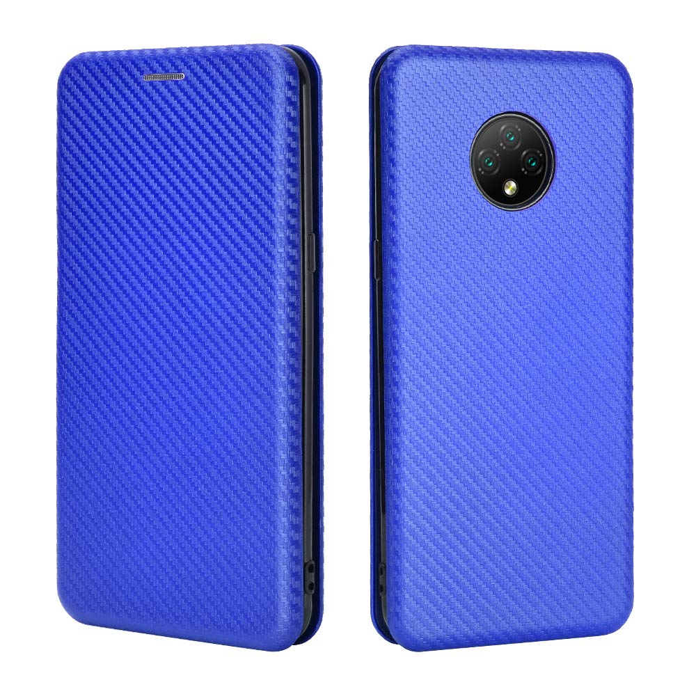 HDOMI Doogee X95 Case,Carbon Fiber Pattern Flip Cover PC Hard Case Shockproof Shell for Doogee X95 (Blue)