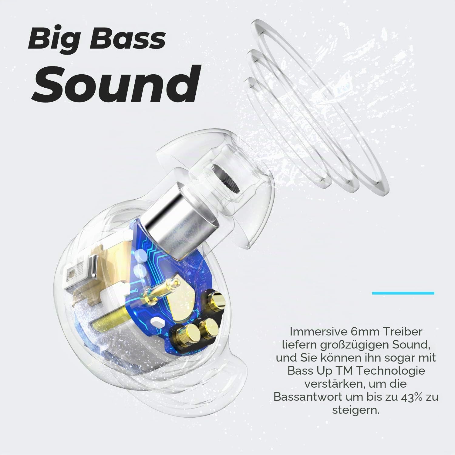 Tribit FlyBuds 3 In-Ear & QuietPlus 81 Noise Cancelling Over-Ear Kopfhörer | FlyBuds 3, 110 Std., BT 5.3, 4-Mic ENC, IPX8, EQ | QuietPlus 81, ANC, 110 Std., BT 6.0, Deep Bass, 6 EQ per App