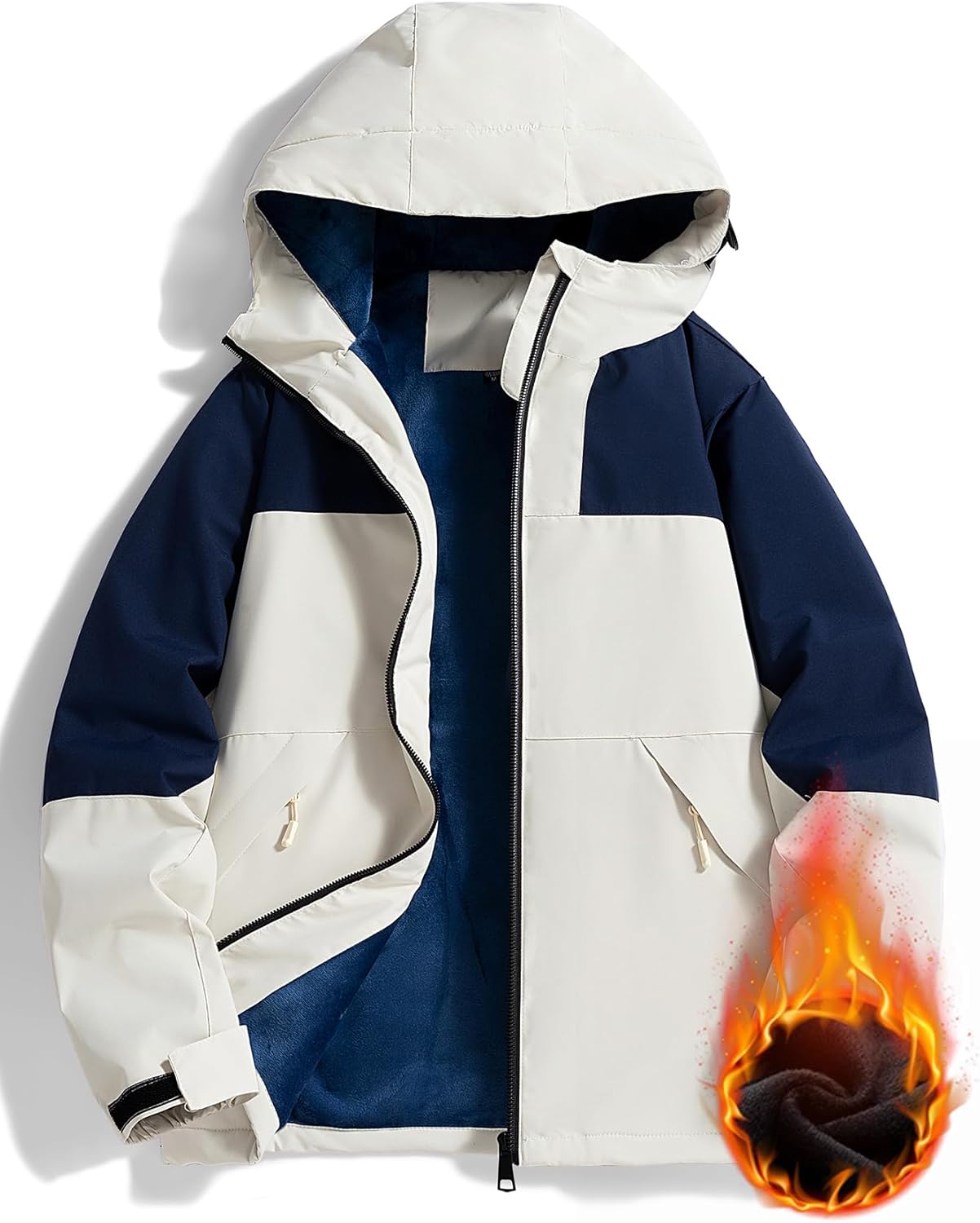 Waterproof Windproof Jacket, Warm Outerwear for Outdoor Activities