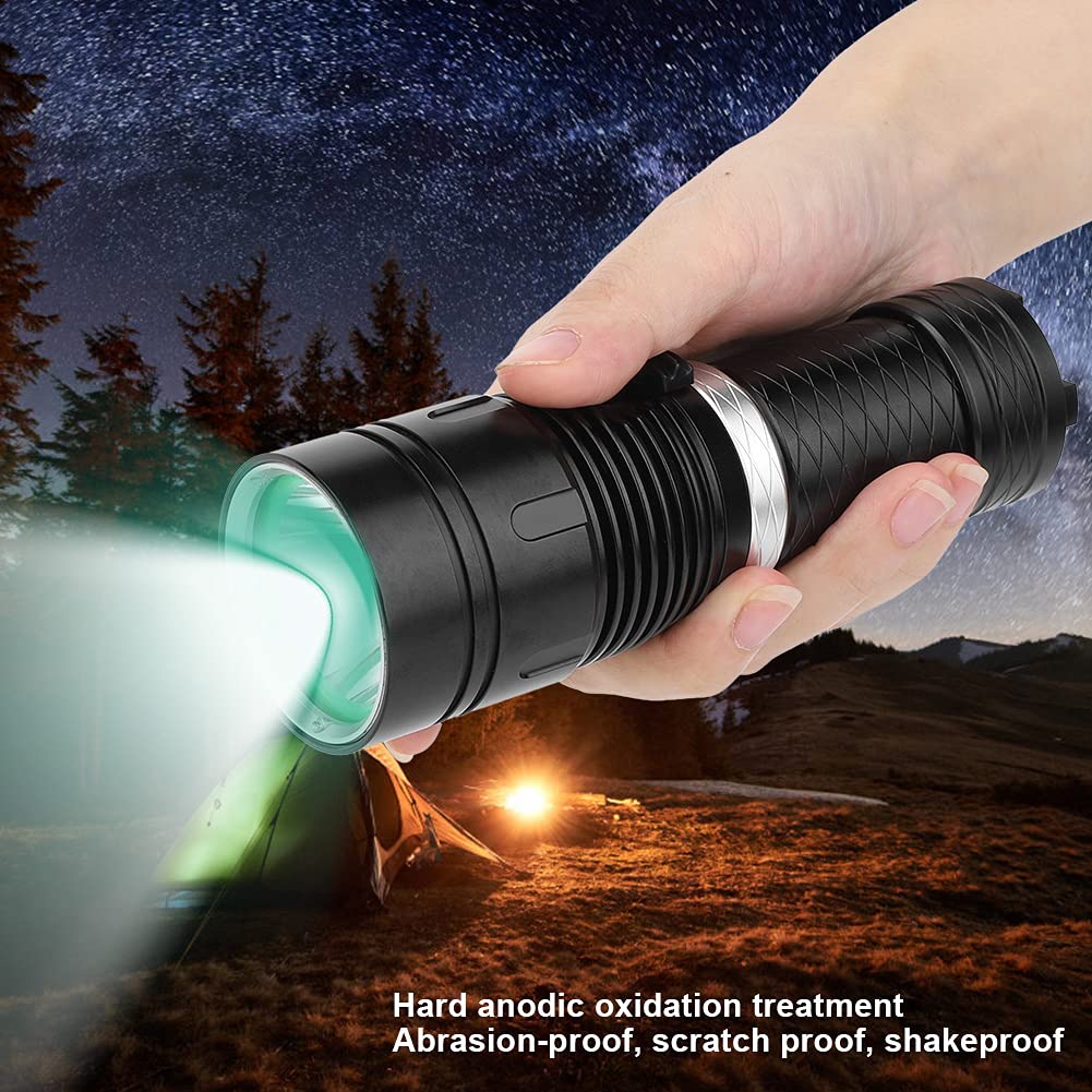 Qcwwy Torcia Subacquea LED Impermeabile 6000LM, Regolazione Luminosità