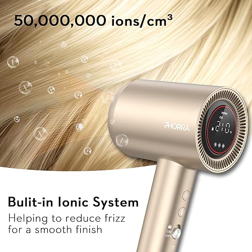 Miniatura 3 de Secador de pelo, secador iónico negativo de 110, motor sin escobillas de 000 RPM para secado rápido, secador de pelo de bajo ruido de alta velocidad