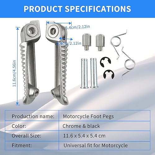Miniatura 3 de AHL Estriberas Delanteras Pedales Reposapiés para Yamaha YZF-R6 YZF R6 1999-2012