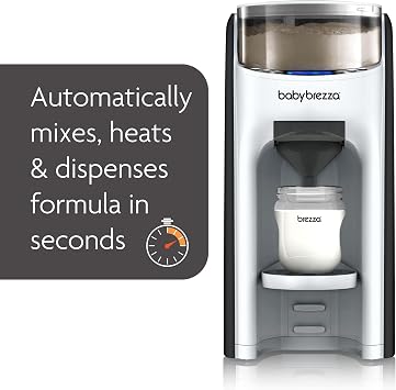 Baby Brezza New and Improved Formula Pro Advanced Formula Dispenser Machine - Automatically Mix a Warm Formula Bottle Instantly - Easily Make Bottle with Automatic Powder Blending, White