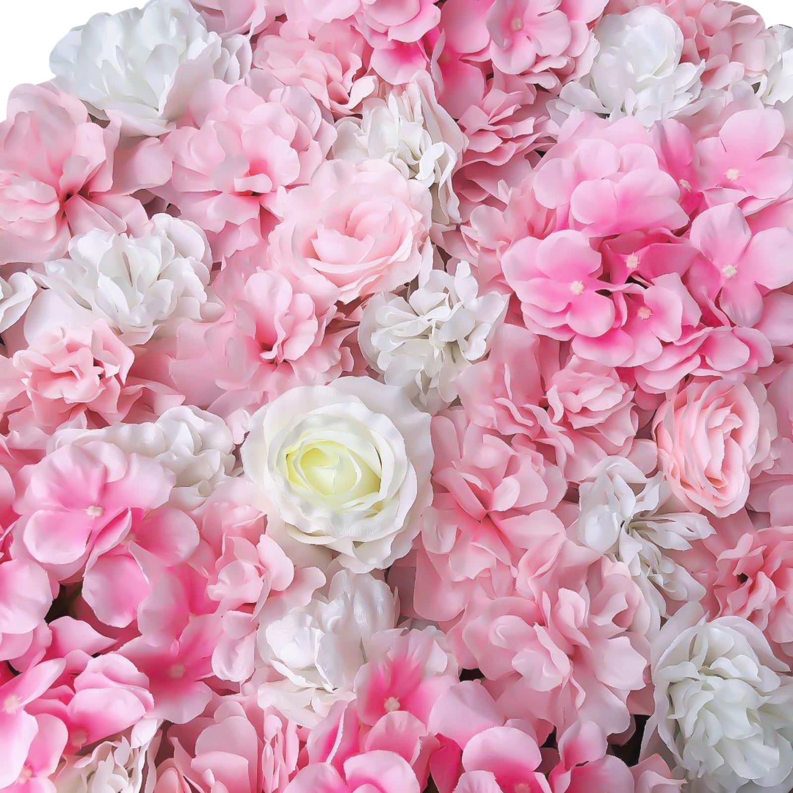 Blumenwandpaneel, 12 Stück Künstliche Rosenwand mit künstlichen Blumen, Blumenhintergrund Kunstblumen für Party Hochzeit Brautdusche
