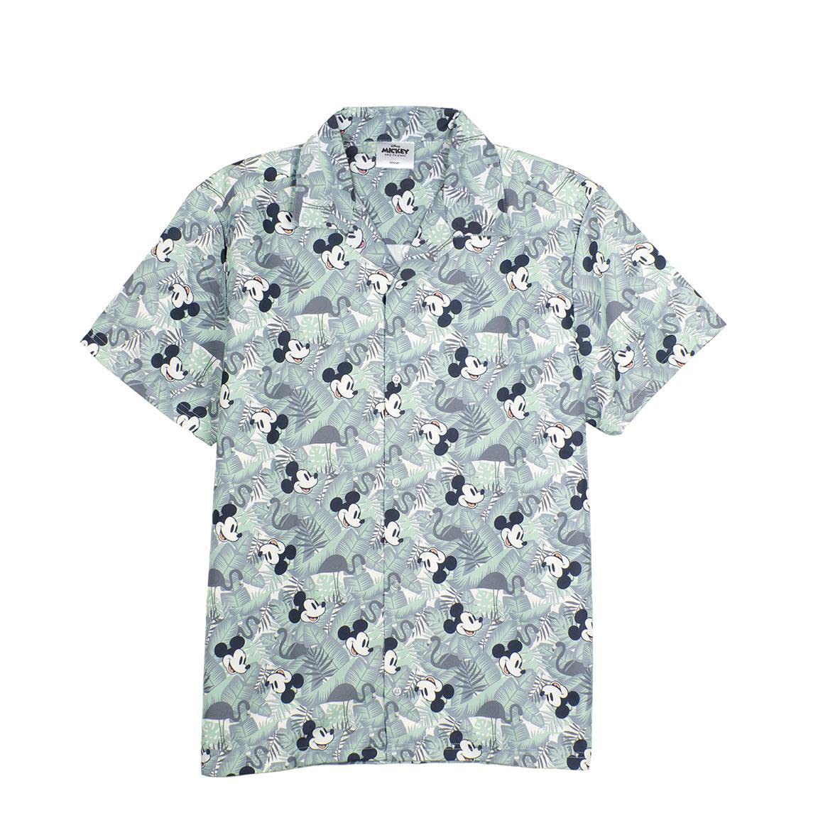 CERDÁ LIFE'S LITTLE MOMENTS Hombre Manga Corta Mickey Mouse | Camisa de Verano 100% de Algodón-Licencia Oficial Disney, Verde Claro, Estándar