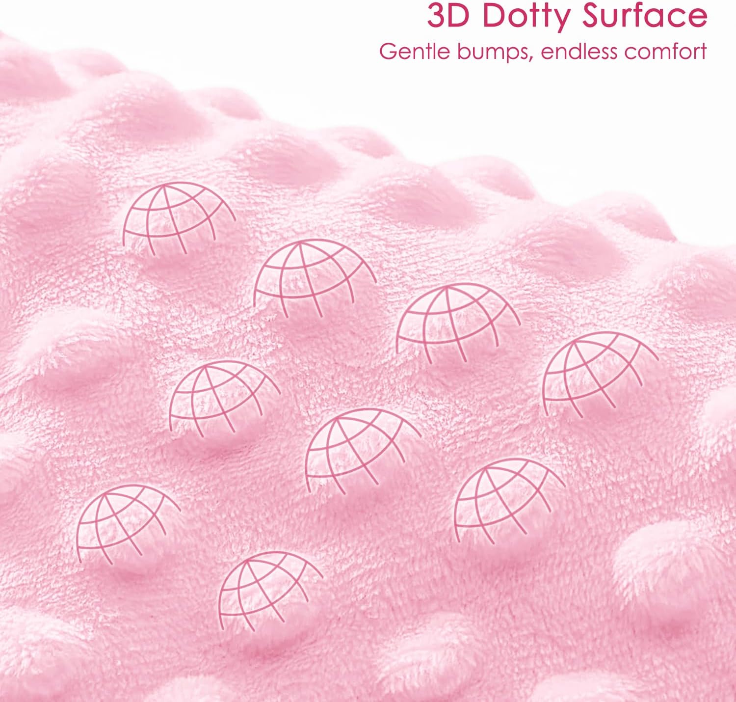 Bow Baby Blankets for Girls, Soft Nursery Minky Blankets with Muslin and Dotted Fleece Back 30x40 inches, Receiving Bed Quilt for Newborn, Infants, Toddlers - Image 5