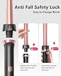 5-in-1 Curling Iron Set Curling Wand Hair Styling Tools | 3 Ceramic Curling Barrels (0.35"-1.25"),Thermal Brush &Triple Barrel Fast Heating,Dual Voltage Hair Curler,Gifts for Women