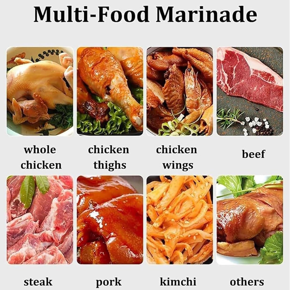 Apparecchiatura di Marinatura Rapida Professionale,Destinata alla Preparazione di Spiedini,Braciole E Tagli di Carne Pronti per La Cottura in Esercizi Commerciali