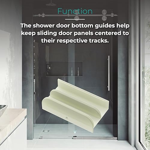 Miniatura 7 de Guía inferior de puerta corredera de ducha y canales de 12 pulgada para sistemas de puertas deslizantes (colgadas superiores) (caja de bañera), guía