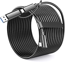 Link Cable 16FT Compatible for Oculus Quest 2/1,USB 3.2 Gen1 5Gbps VR Headset Accessories,High Speed Data Transfer,USB C to USB C Charging Cord for Quest 2 and USB C Port Gaming PC