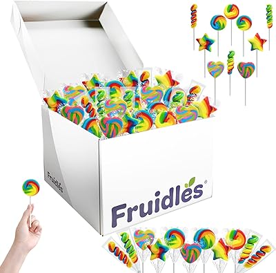 Assorted Mini Rainbow Swirl Lollipops and Rings,Assorted Flavors, Great for Birthday Parties, Events, and Goody Bag Filler...