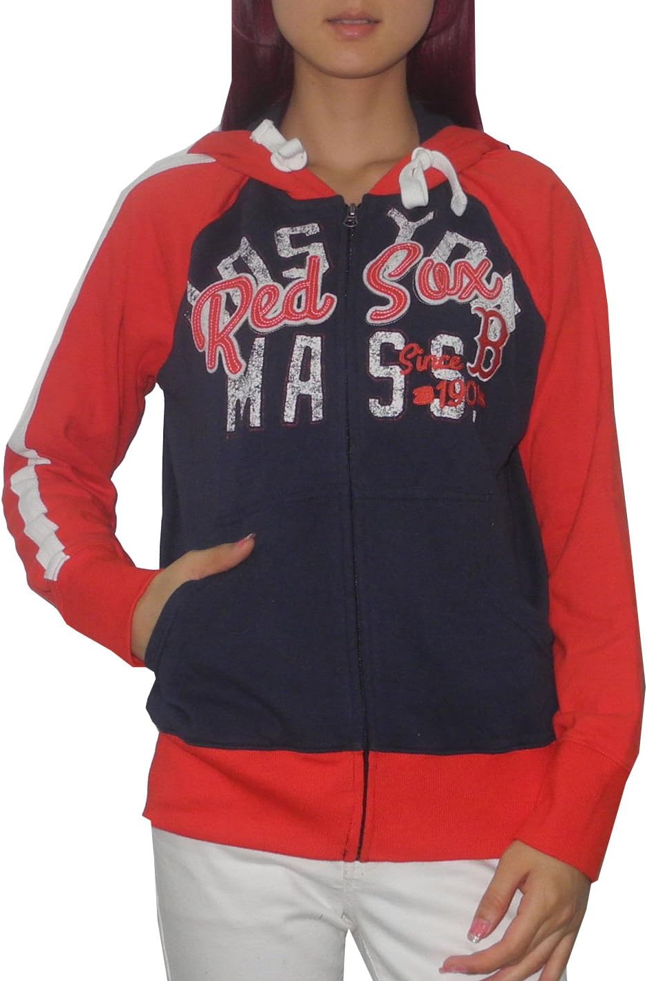 Contender BOS RED SOX Womens Athletic ZipUp Hoodie