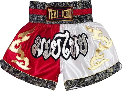Pantalones cortos clásicos de Muay Thai para hombres y mujeres, boxeo, kickboxing, alto grado, artes marciales mixtas, ropa de entrenamiento