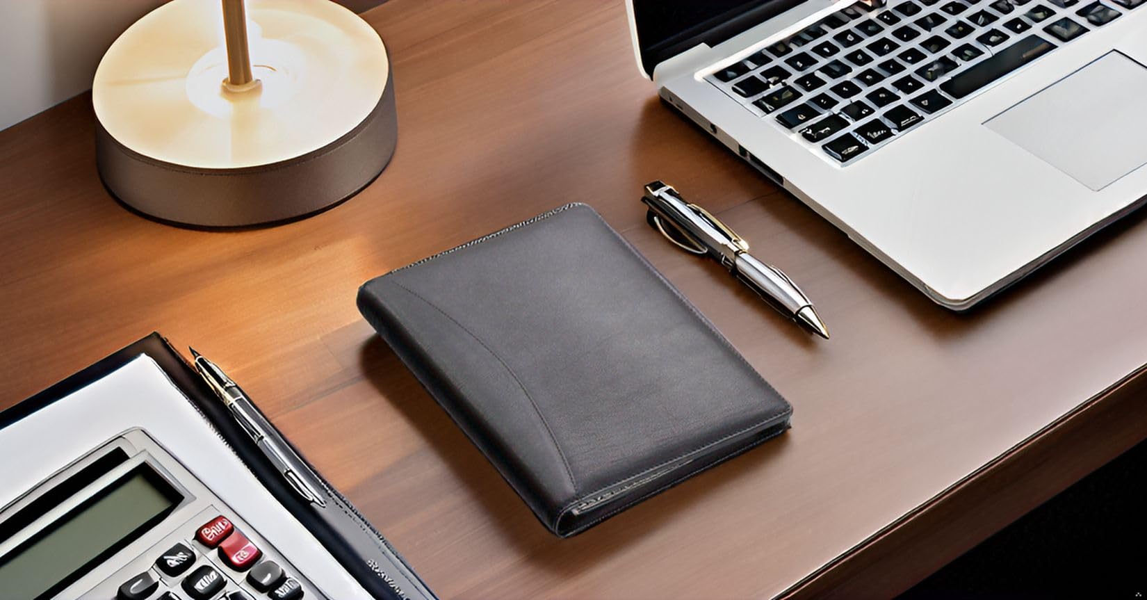 Alassio 43008-1 - Schreibmappe A5 Bormio, Tagungsmappe im DIN A5 Format, Business-Mappe mit Taschenrechner und Visitenkartenfach, Nappa-Leder, Unisex, Ledermappe, schwarz, ca. 23 × 18 × 2 cm