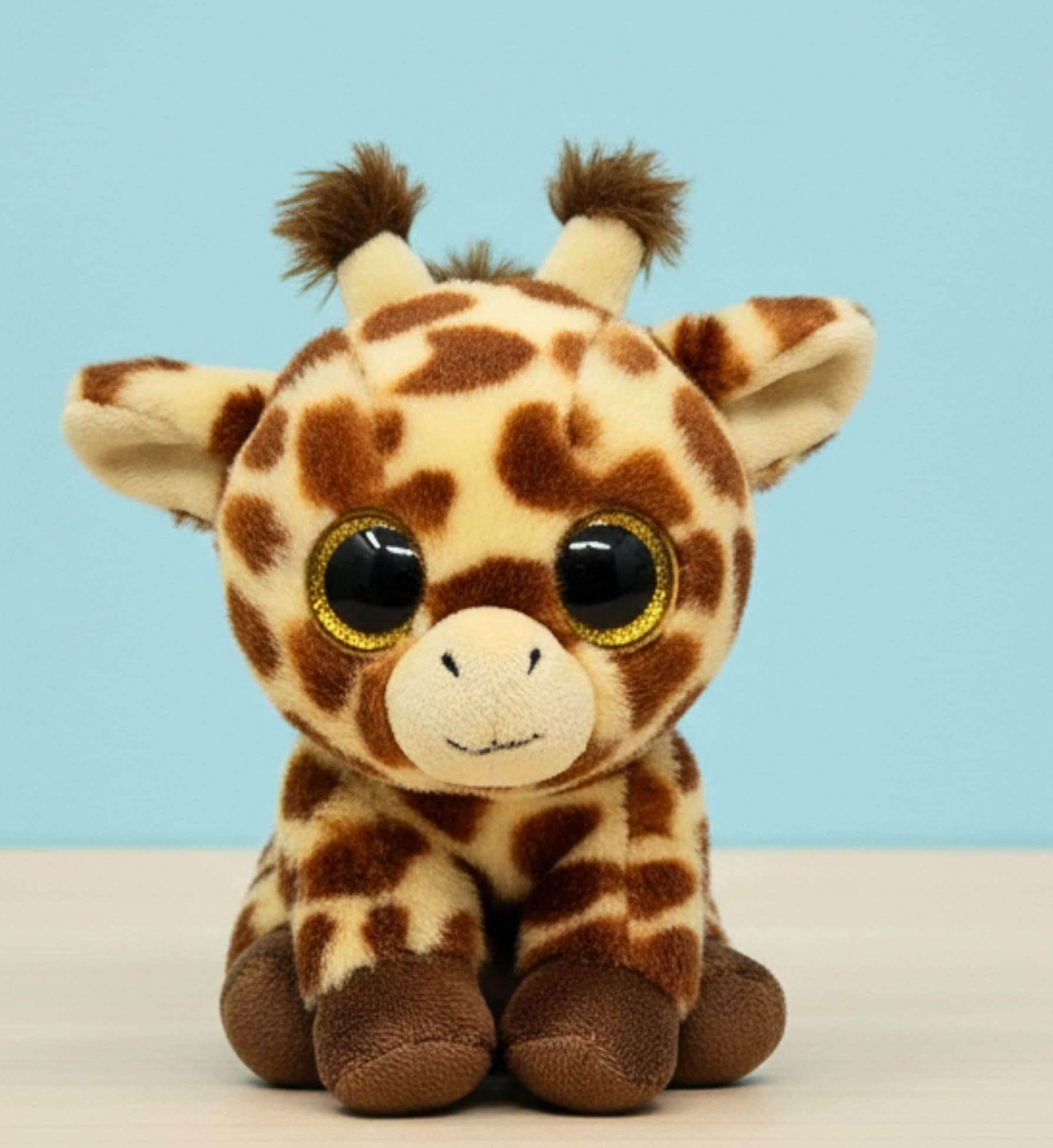 Tickles Cute Sitting Giraffe Glitter Eyes Soft Stuffed Plush Animal Toy for Kids Boys & Girls Birthday Gift (Color: Yellow & Brown Size: 20 cm)-image-45