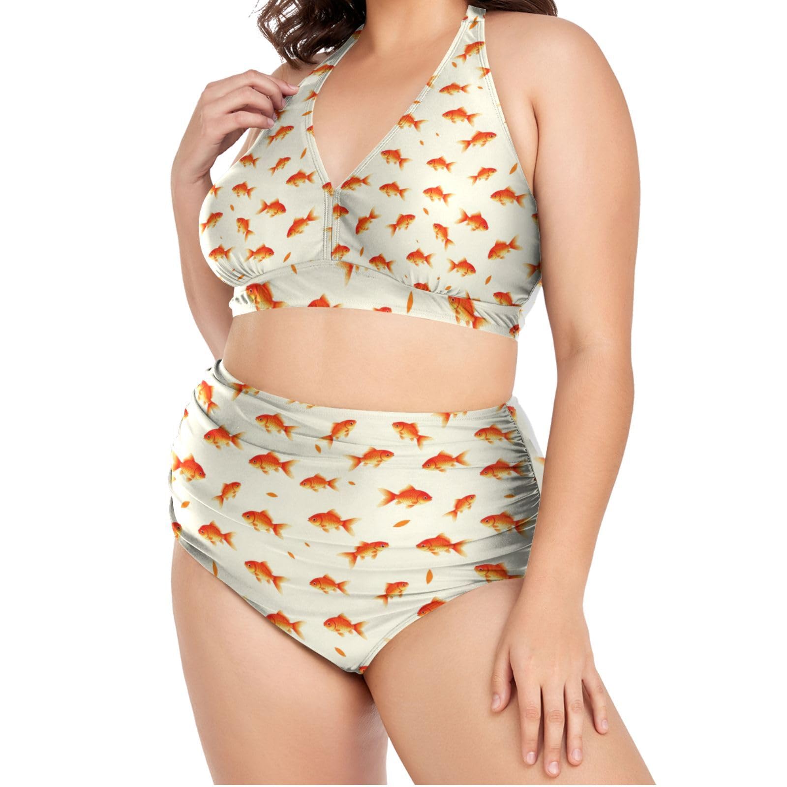 FRODOTGV Curvy Maillot de bain deux pièces pour femme L-4XL