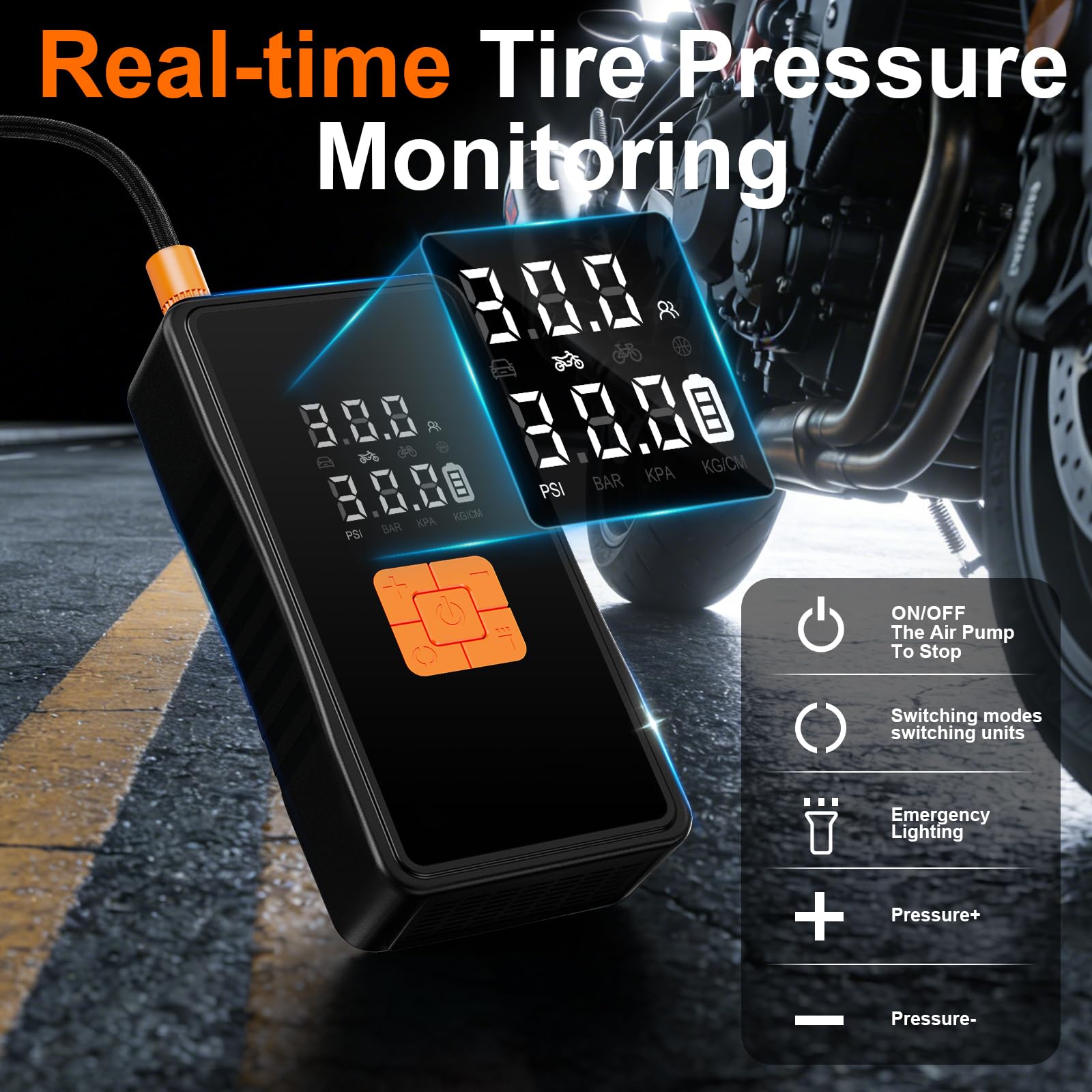 Preciva Arrancador de BateríAs de Coche 6000A，Jump Starter 12v, Linterna LED de Emergencia,Carga RáPida, Utilizado en Coches, Motos, Bicicletas