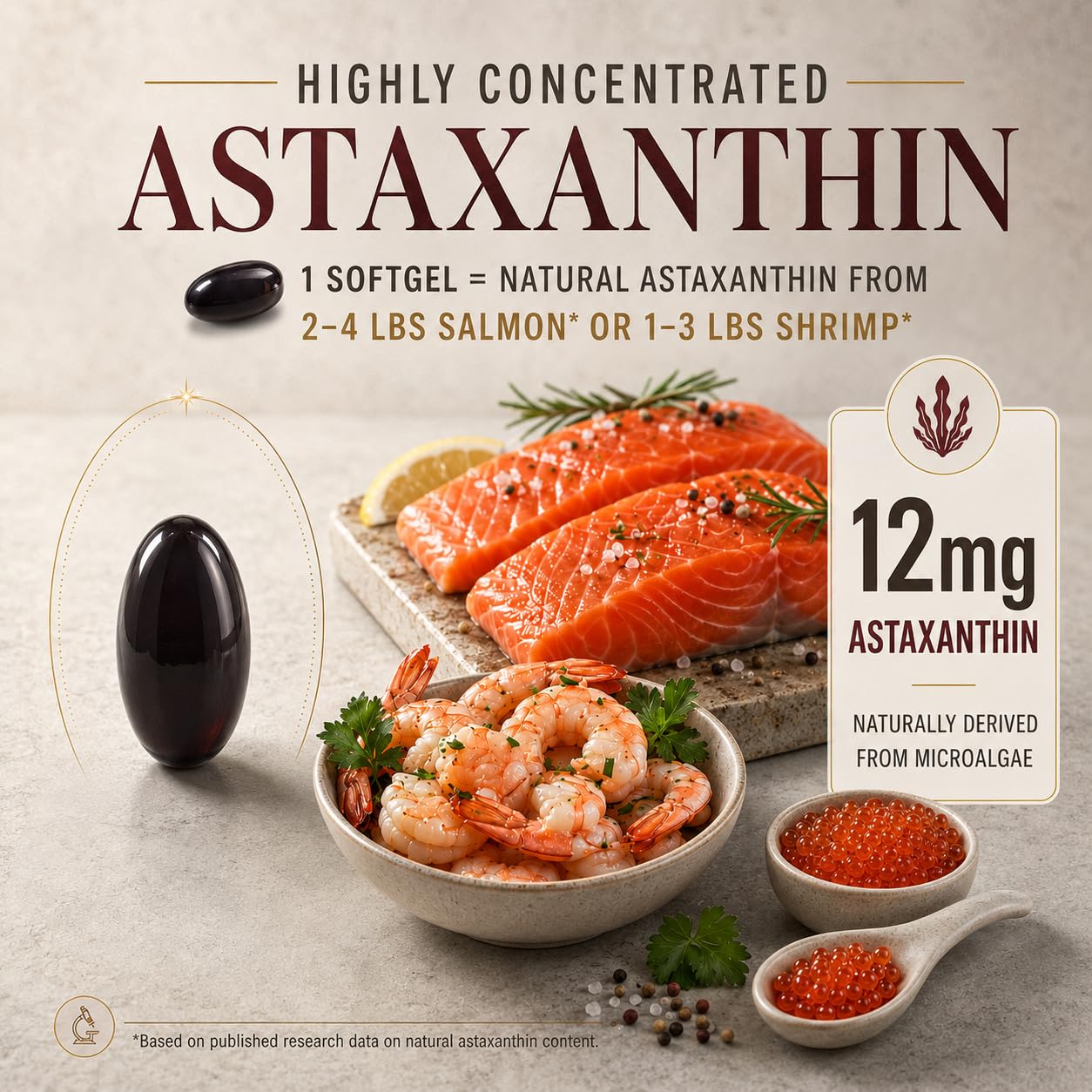 Astaxanthin Supplements 12mg 150 Softgels, Premium Astaxanthin Antioxidant Supplement, Supports Eye, Skin, Joint, Brain, Heart & Immune System Health, Fresh Microalgae Source, Non-GMO & No Gluten — Amazon image 3