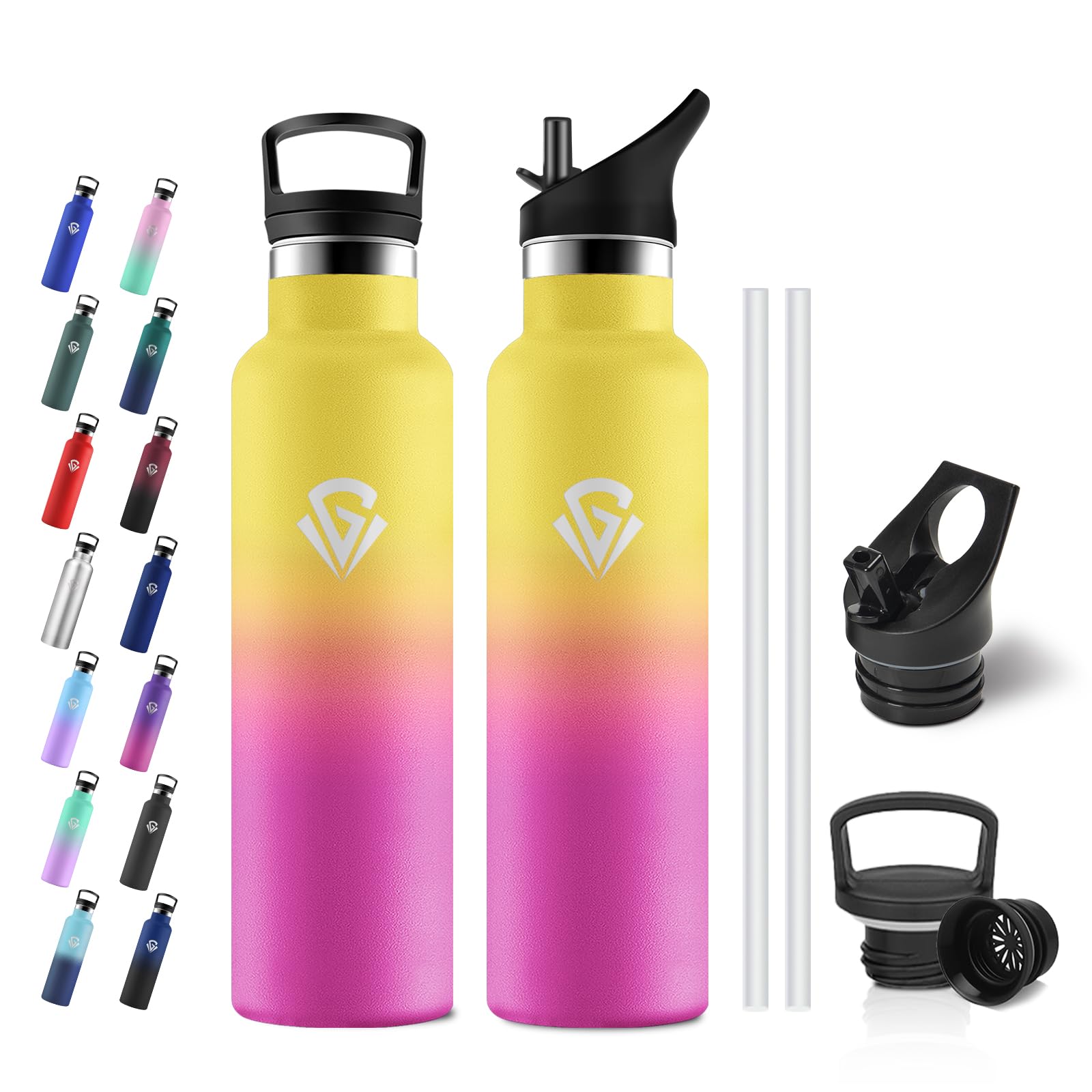 JAPORIA 750ml Thermal Water Bottle, Drinking Bottle with Straw, Double Wall Vacuum Insulation, BPA Free Water Bottle for Schools, Travel, Offices