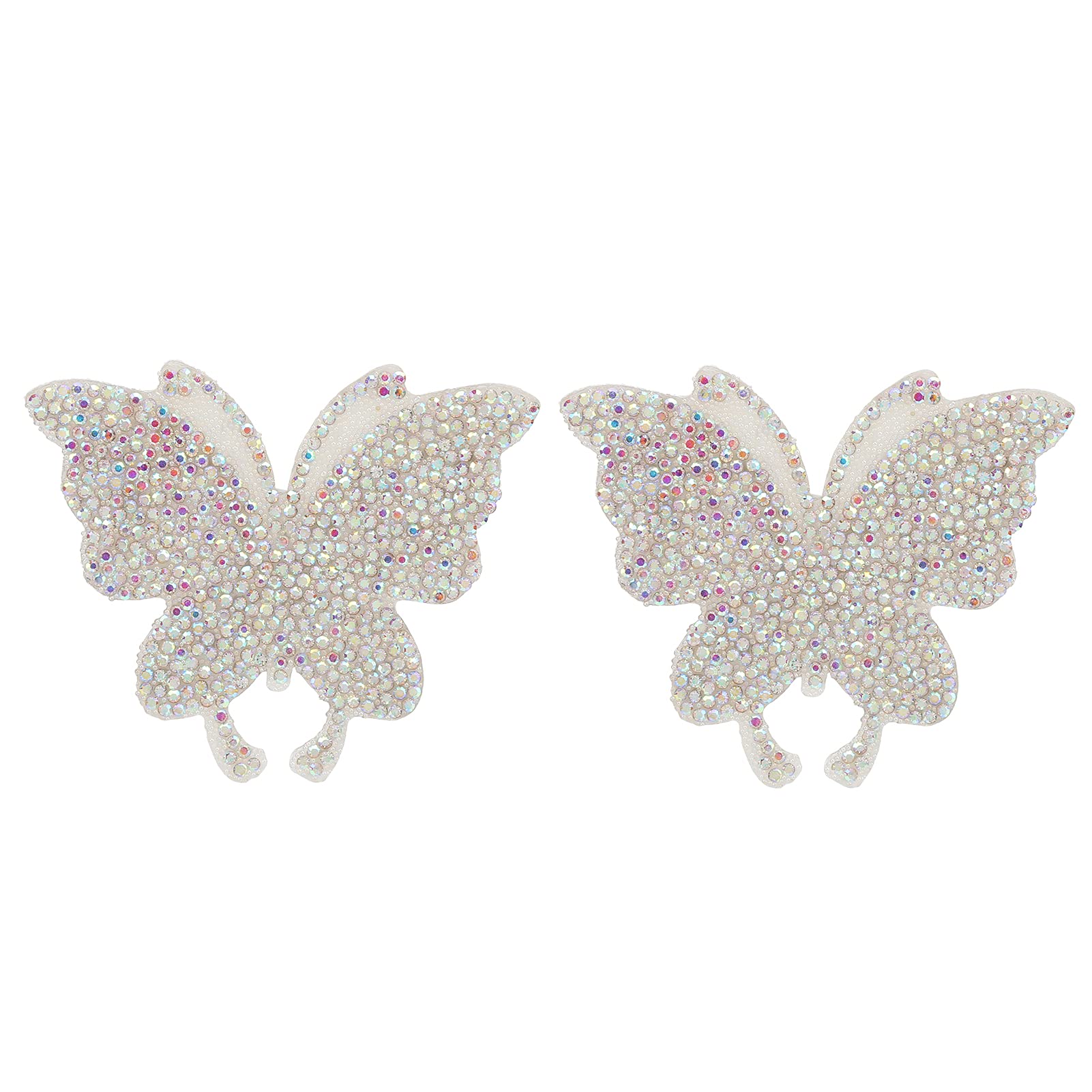 Crystal Butterfly Sticker Crystal Car Decoration Stickers Crystal Self Adhesive Butterfly Decals Decorate Cars Bumper Window Laptops Luggage Rhinestone Sticker(AB Color)