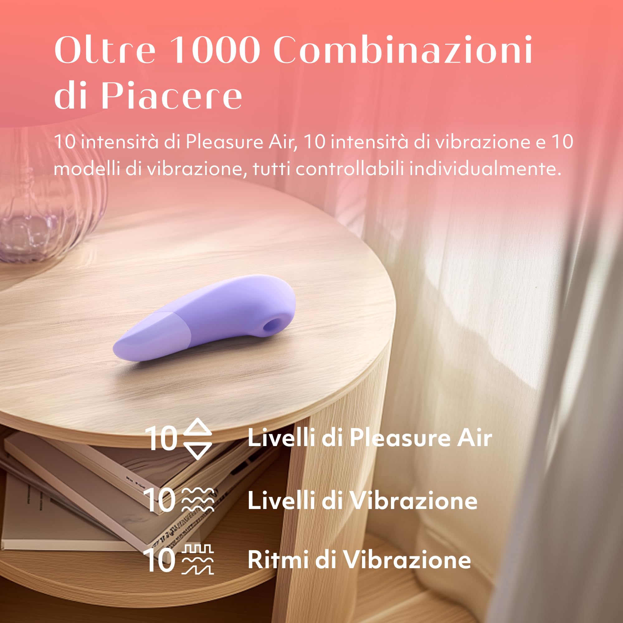 Womanizer Enhance 2-in-1 Vibratore e Succhia clitoride per donna | Sex toy doppia stimolazione clitoridea Pleasure Air e vibrazione | Giocattolo sessuale | Impermeabile Ricaricabile | Lillà