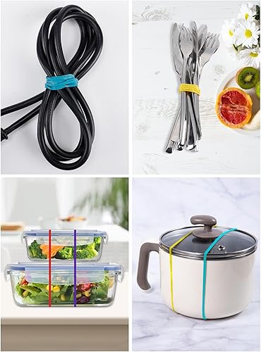 Miniatura 7 de 120 bandas de goma extra grandes, bandas de goma de silicona resistentes, bandas elásticas gruesas de goma para atar en la oficina, bolsa de basura,