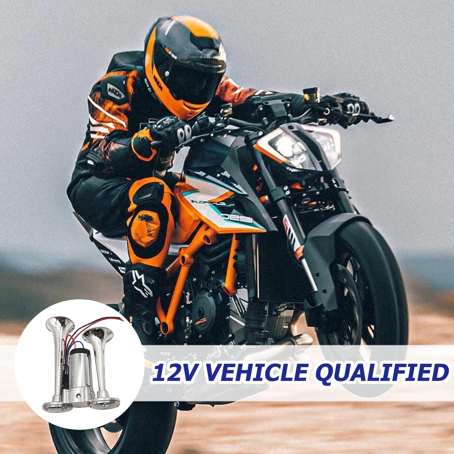 TOATELU Clacson Ad Aria 12V - 120dB, Tromba Doppia, Per Camion, Auto, Barche E Furgoni - Foto 5