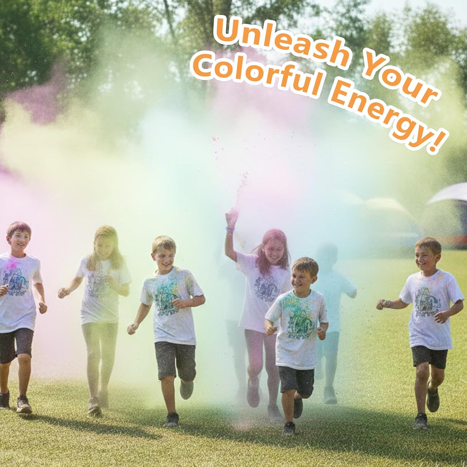 Holi Powder, 10 Packs of 100 Grams Washable Color Powder for Color Run, Rangoli, Photoshoots, Holi Festival & Party Decorations