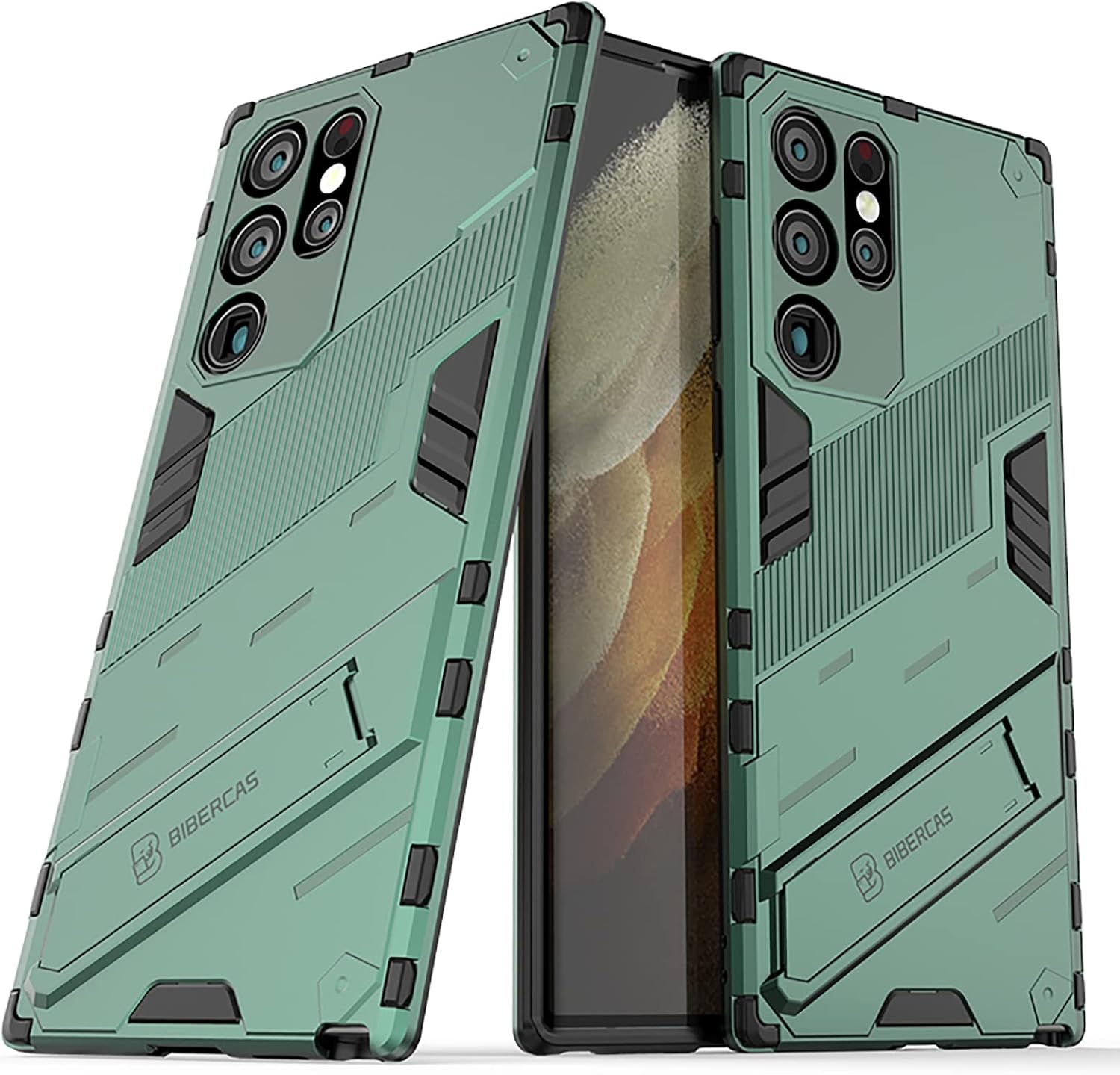 LOLFZ Case for Samsung Galaxy S22 5G, Armor Case with Stand Military Grade Protection Impact-Resistant Bumper Mobile Phone Cover for Samsung Galaxy