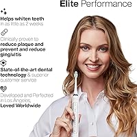 Vista 6 de Aquasonic Cepillo de dientes Elite Ultra-Whitening - Cepillo de dientes eléctrico aceptado por la ADA - 8 cabezales de cepillo Proflex y estuche