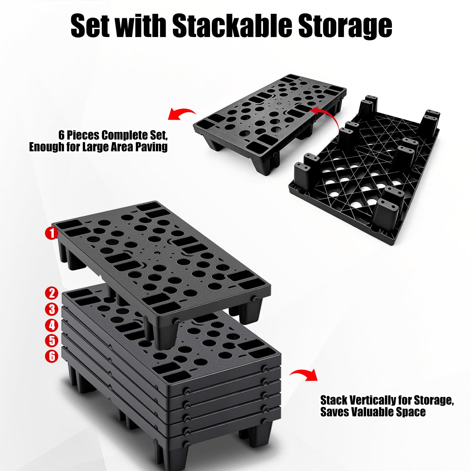 Pallet Plastica HDPE Impilabili Antiumidità con Connessione