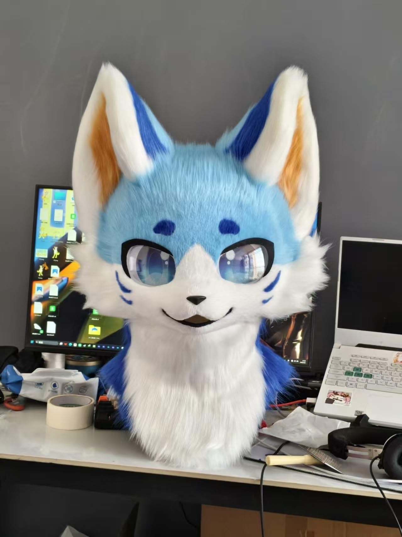 Akcesoria do kostiumów futrzanych, głowa futrzanego kostiumu, maska ​​futrzanego kostiumu, na imprezę Cosplay Furry konwencje akcesoria do kostiumów