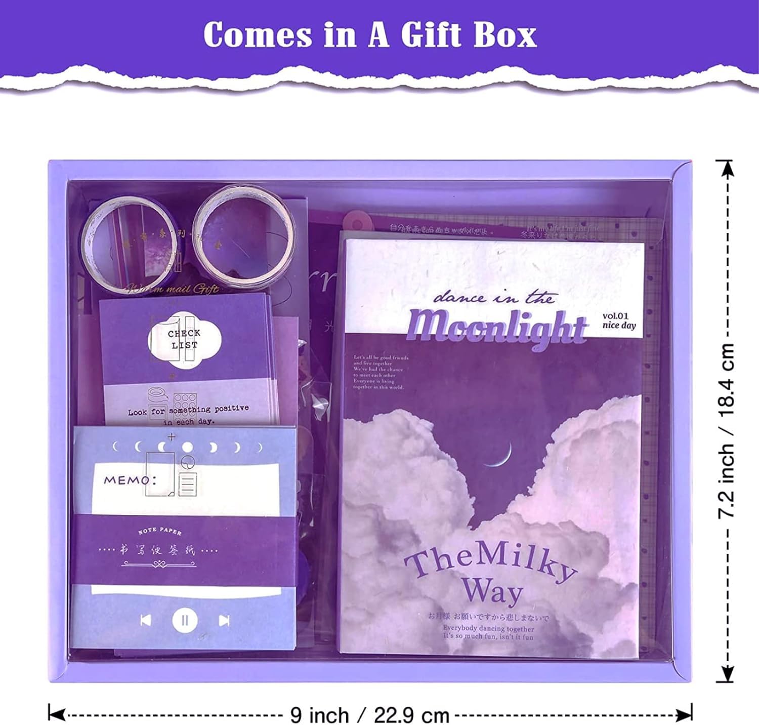 Shivaaro Paper Aesthetic Scrapbook Kit | Junk & Daily Journal Scrapbooking Supplies Stationery | A6 Grid Notebook | DIY Journaling Craft Gift for Teen Girls, Boys, Kids & Women (Purple) 1