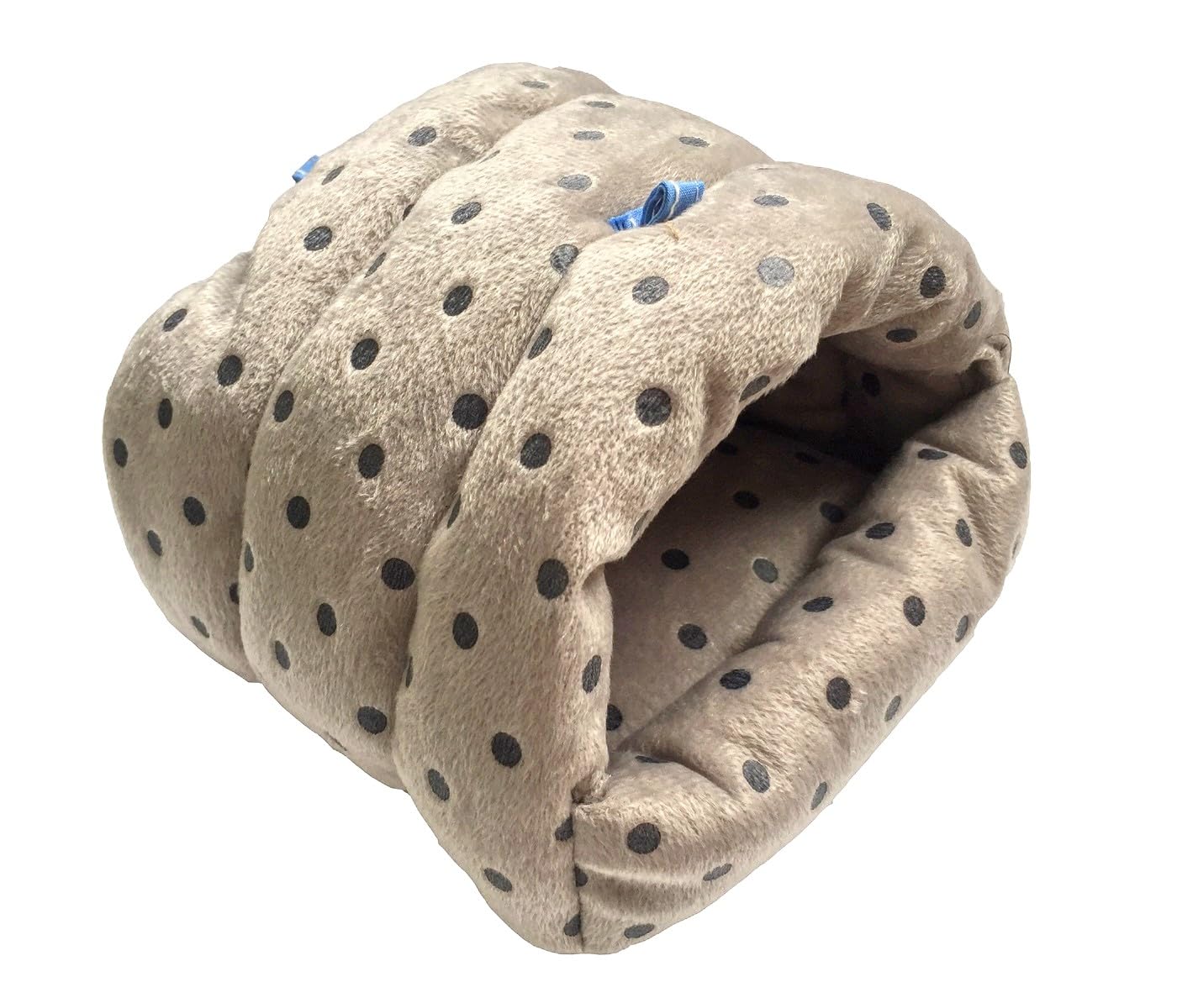 WOWOWMEOW Guinea Pig Cave Bed Small Animals Warm Cage Hanging Bed for Rat, Chinchilla, Hedgehog, Rabbit (M, Dot-Grey)