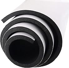 Storystore Self-Adhesive Foam Roll Cellular Rubber Self-Adhesive 300 mm (W) x 20 mm (D) x 1.5 m (L) Multifunctional Neoprene Foam Board Easy to Cut DIY Cellular Rubber Plate (Black)
