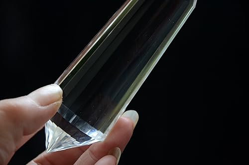 Miniatura 6 de Real Tibet Himalayan High Altitude Clear 24 Sided Crystal Point Quartz Vogel Wand 4.72 Inch Spiritual Reiki yuebang ERDBGRZA