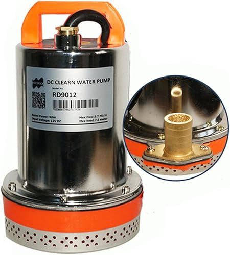 Bomba de agua limpia CC 122448 voltios 2 pulgadas de salida de flujo máximo 5.76.53.5 elevación, cabeza máxima 7.51039.4 ft de alto aprobado por CE