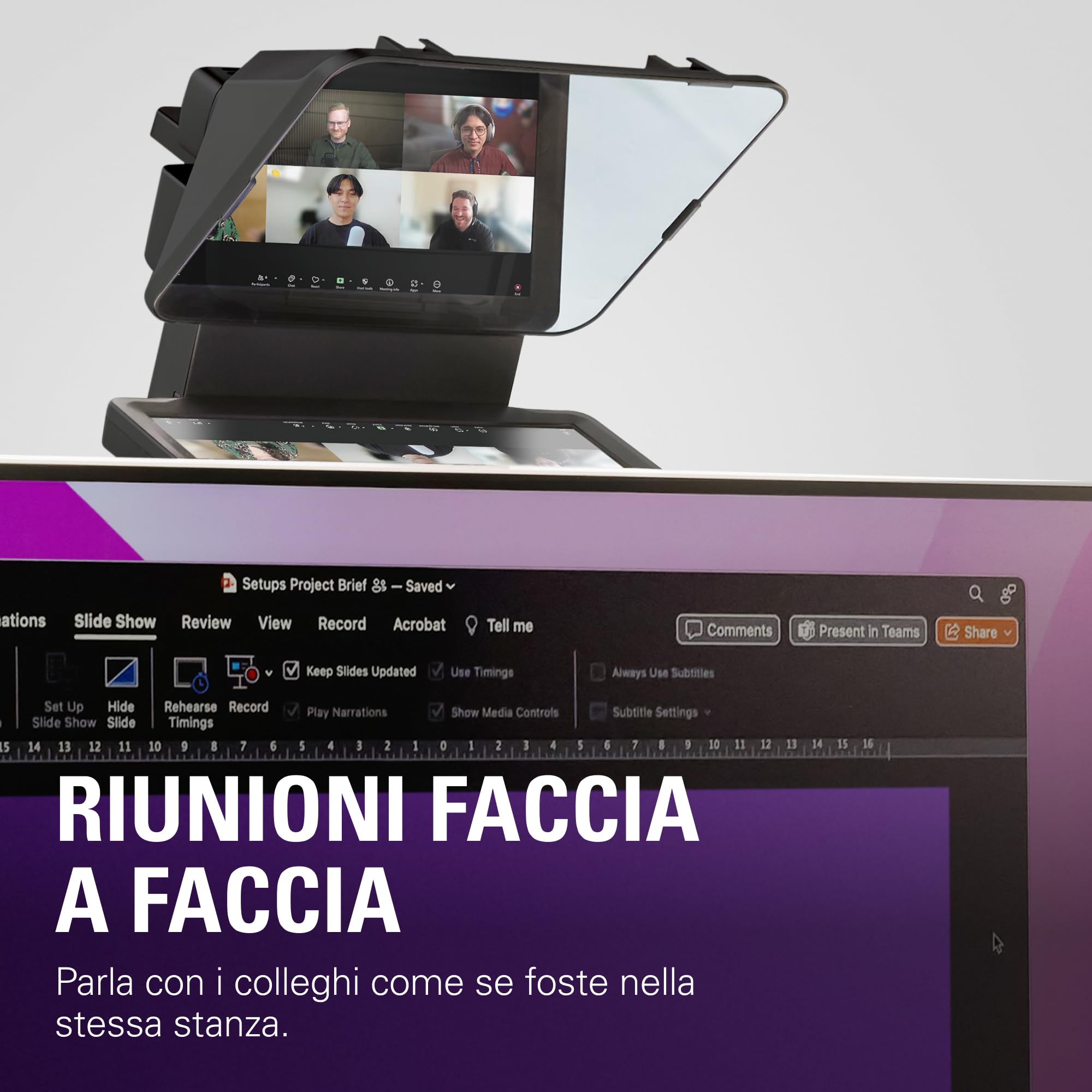 Elgato Prompter – Teleprompter con schermo integrato, YouTube, Twitch, Zoom, Teams e altro, supporta DSLR/Webcam/Smartphone, visualizzazione del monitor Drag & Drop, funziona con Mac/PC & Stream Deck