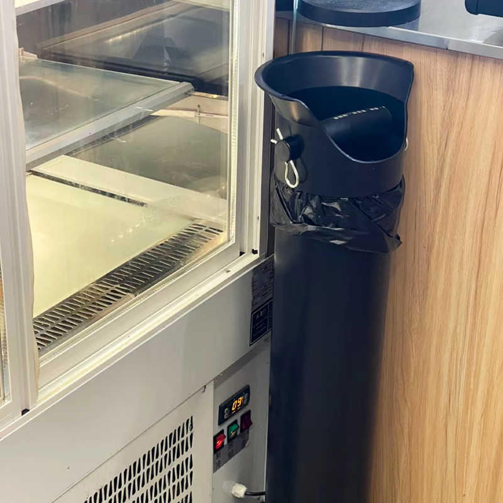 Pionowe Pudełko Na Kawę Espresso, Pojemnik Na Mieloną Kawę Ze Zdejmowaną Pokrywką, Wiaderko Na Fusy Z Ręcznikiem I 25 Torebek, Do Domu Biurowego | []