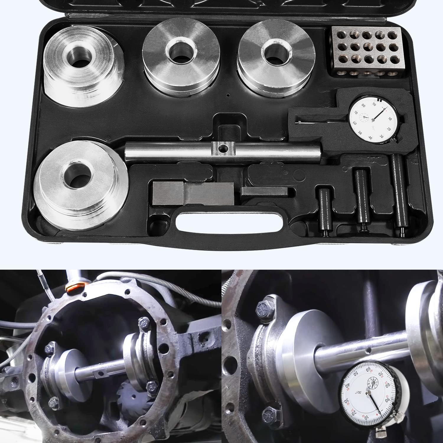 Differential Pinion Depth Checker Kit Gauge Tool Compatible with GM 10-14 Bolts, Ford 7.5" 8” 8.8” 9”, Dana 30-80, Chrysler And Most Differentials Replacement for T&D 11001 Pinion Depth Checker