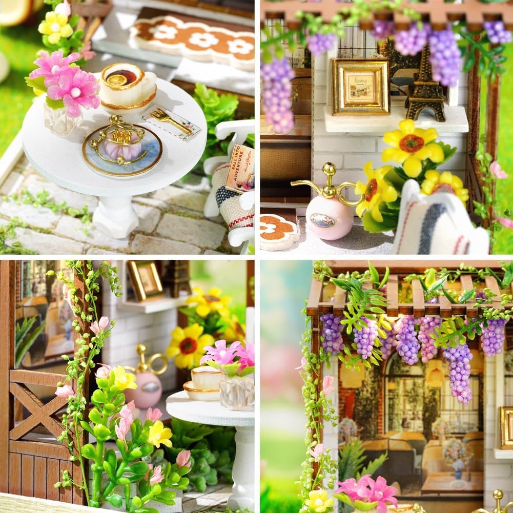 Kit fai da te per casa in miniatura, kit per casa delle bambole in miniatura, kit per casa delle bambole in miniatura per adulti, kit per casa delle bambole in legno, mini casa creativa