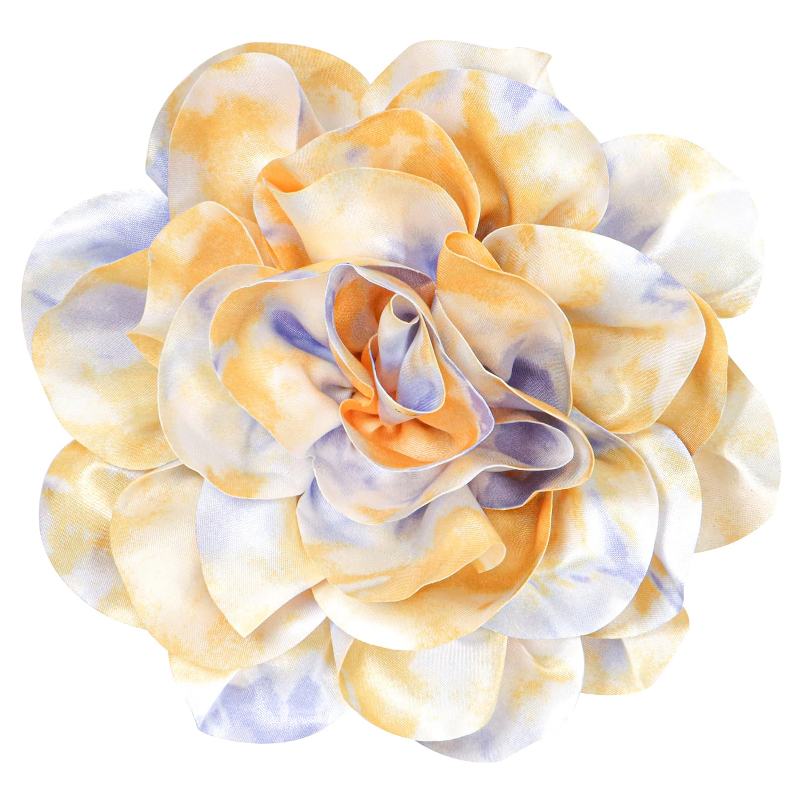 Big Flower Dainty Satin Fabric Rose Flower Brooches Large Rose Flowers Satin Lapel Brooches for Women Wedding Dinner Party Decoration 7.48 Inches