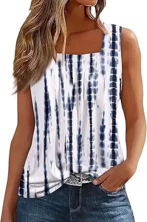 Spring Summer Plus Size Dressy Tank Tops for Women 2025 Womens Workout Floral Boho Beach Sleeveless Shirts Blouses