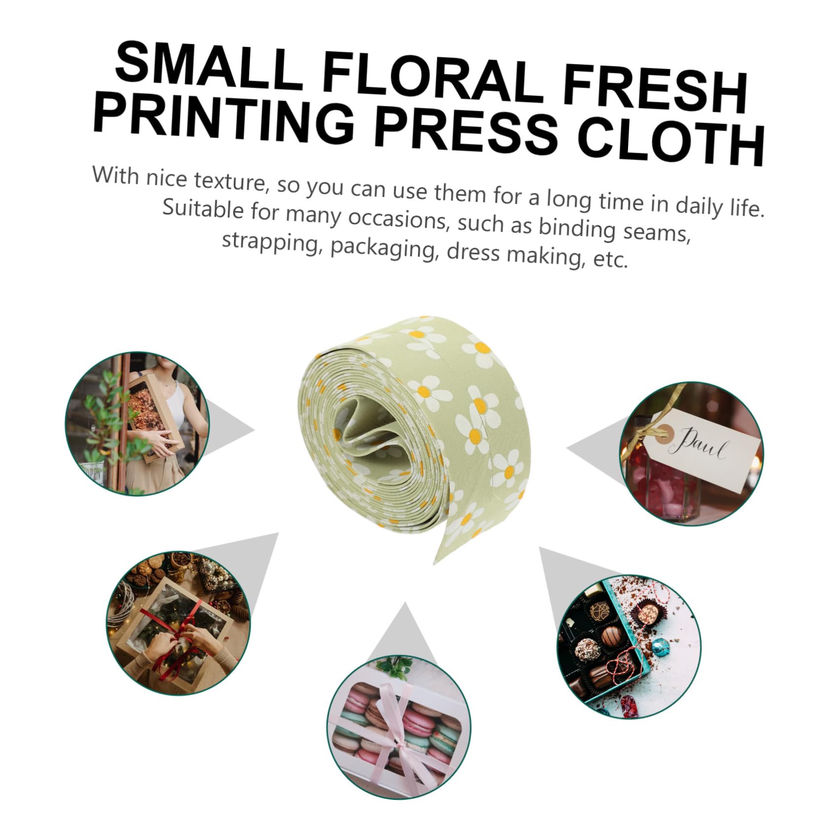 STOBOK 4piezas Cinta De Raso Para Manualidades De Diademas y Accesorios De Pelo Material Para Hacer Horquillas y Lazos Decorativos Metros De Diseño Floral