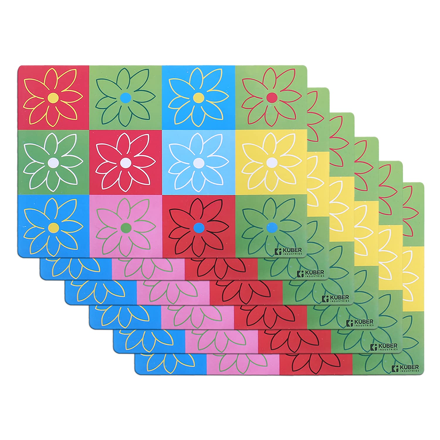 Kuber Industries Fridge Mats - Floral Design -18