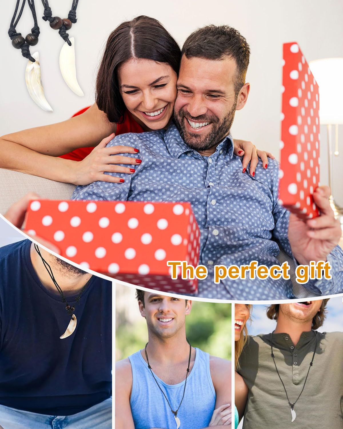 4PCS colgante diente de tiburon，collar surfero hombre Collar de cuero para hombre, diente, tabla de surf, punta de flecha, colgante de colmillo estilo surfista australiano, para hombres