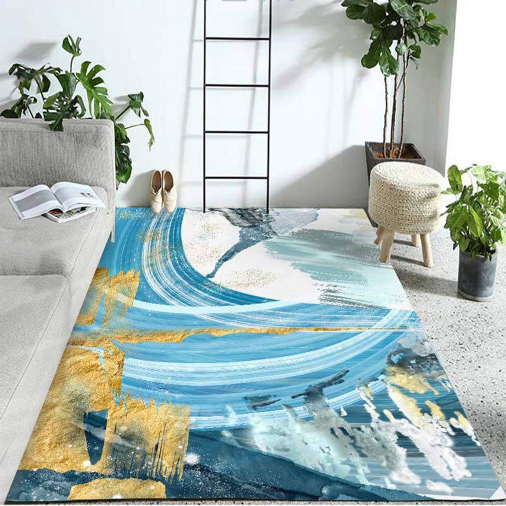 Buy MOXIC Soft Luxury Abstract Art Living Room Area Rugs Rectangular Children Crawling Bedroom Rug Fleece Anti-Slip Carpets Nordic Modern Home Decor Mats Indoor Outdoor Runners Nursery 2' X 6' — BookShops.in